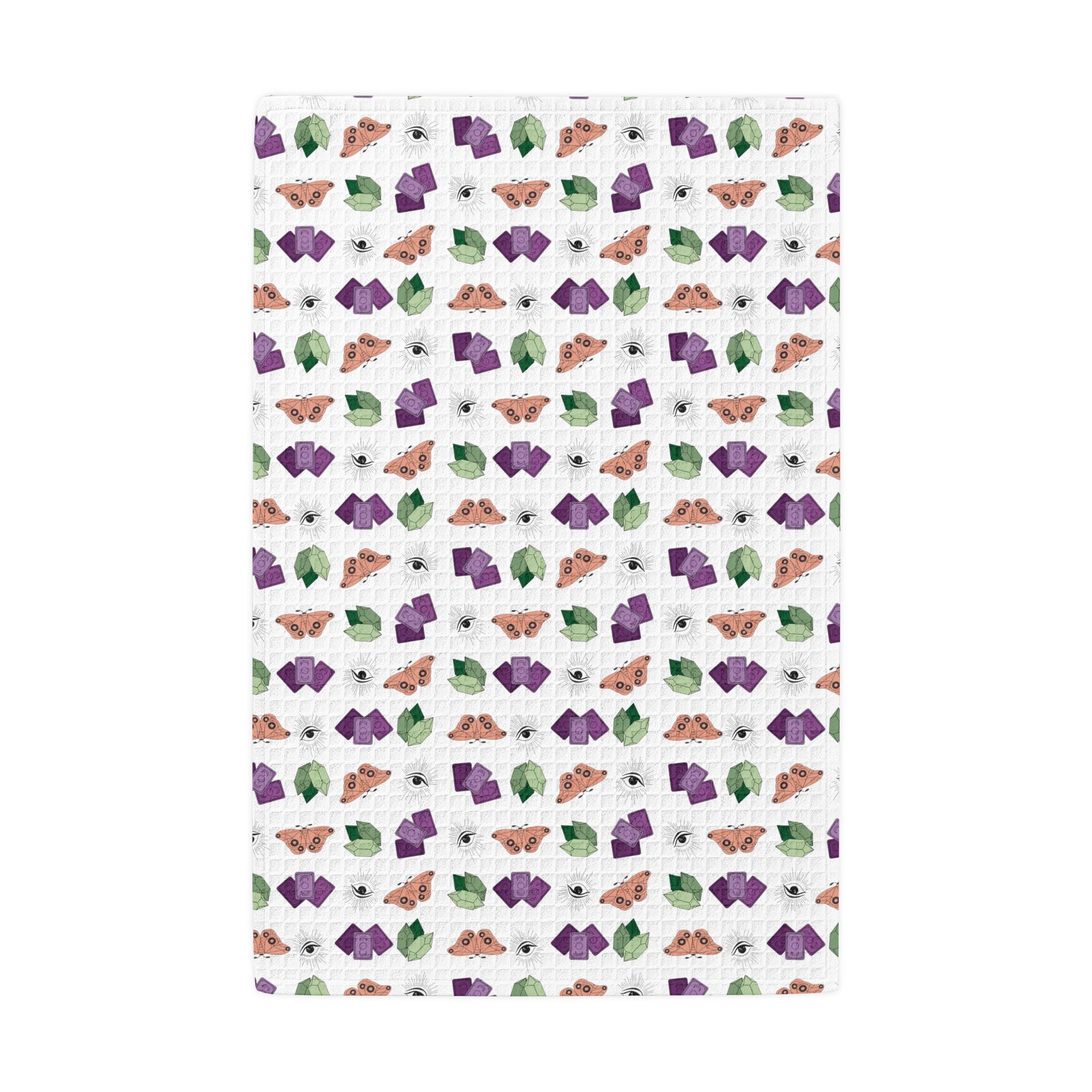 Whimsigoth Cute Waffle Weave Hand Towel  image 1
