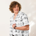 Black and White Whimsigoth Unisex button shirt image 0