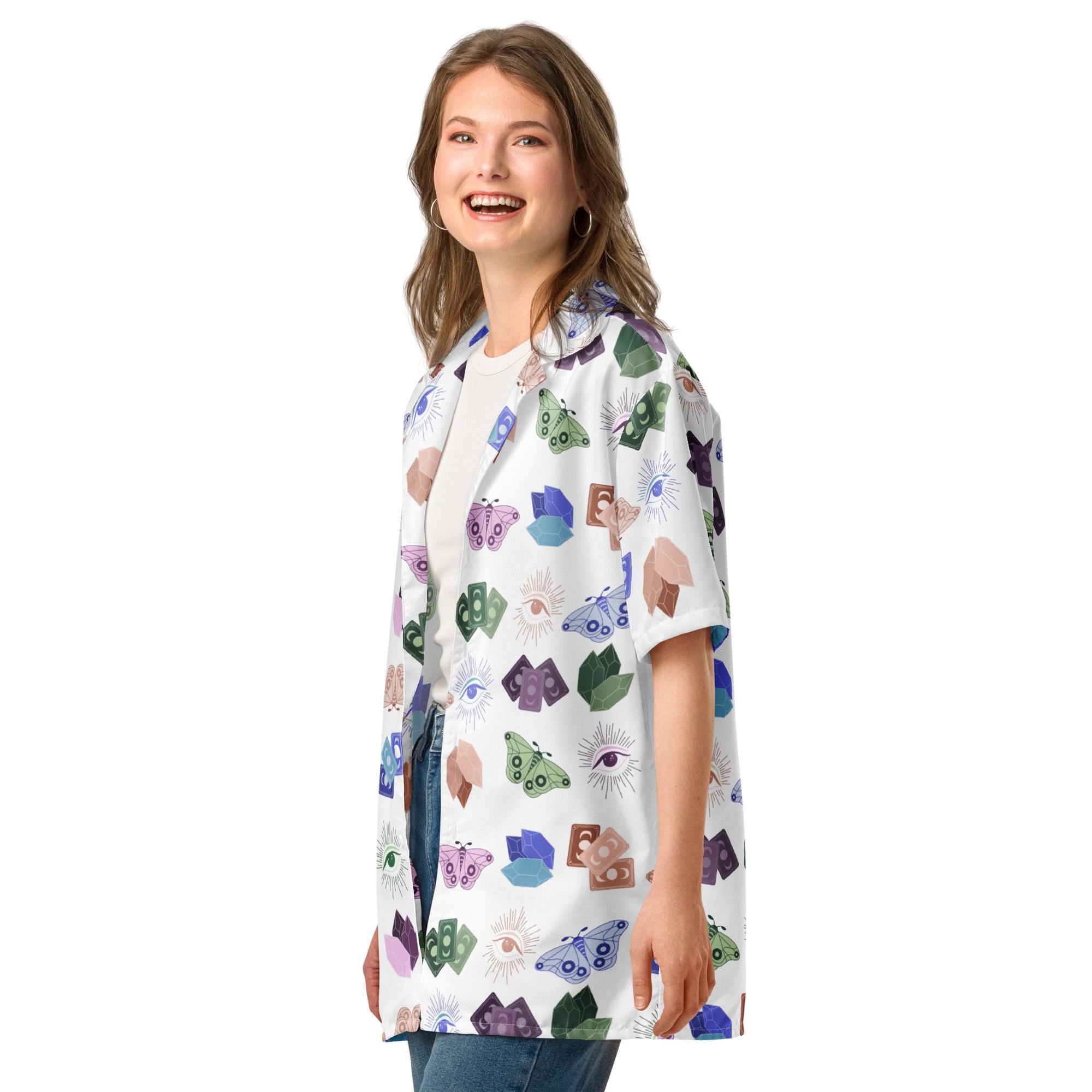 Subtle Whimsigoth Unisex button shirt image 4