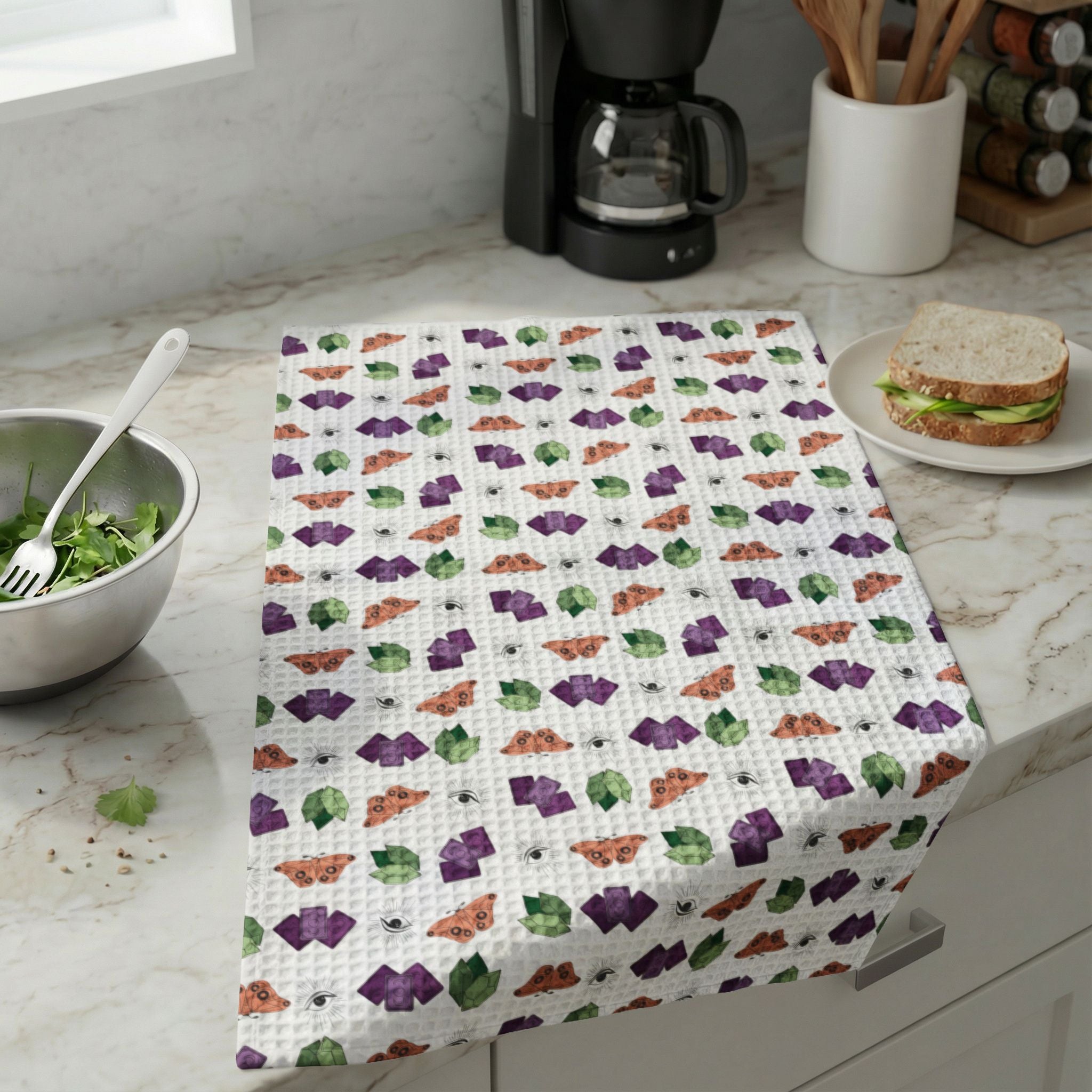 Whimsigoth Cute Waffle Weave Hand Towel  image 0